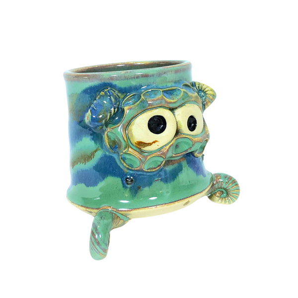 Teal Monster Planter MD.