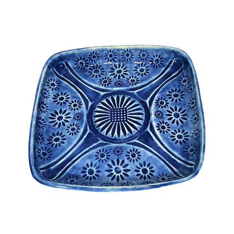 Blue Square Plate
