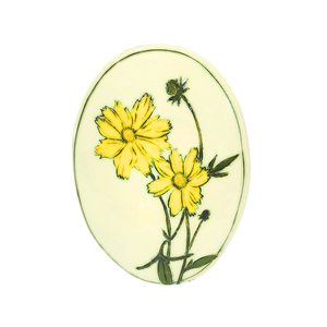 Oval Wall Piece, Coreopsis 8.5 X 6