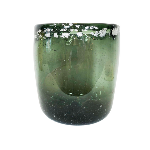 DK Green & Silver Tall Bowl