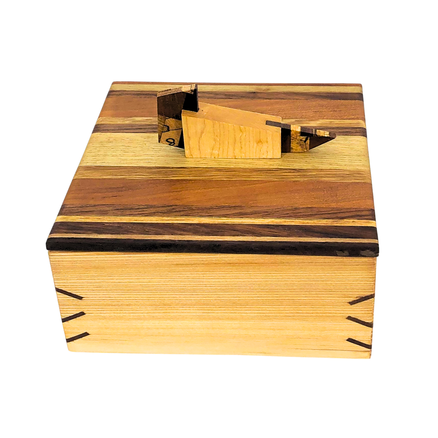 7x7x4 Box w/ Striped Lid