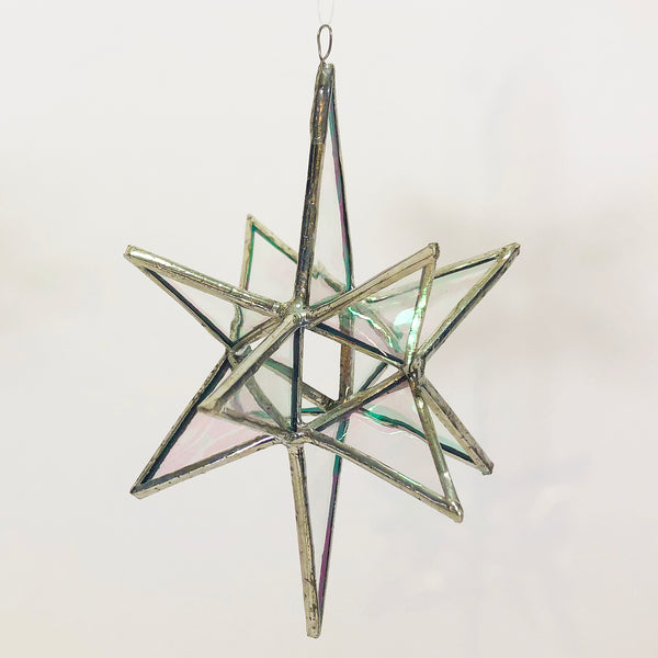 Small 3-D Star Ornament Clear