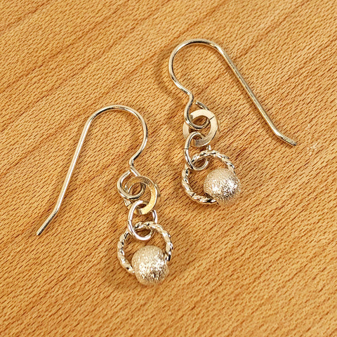Sterling Silver Ball Dangle Earrings