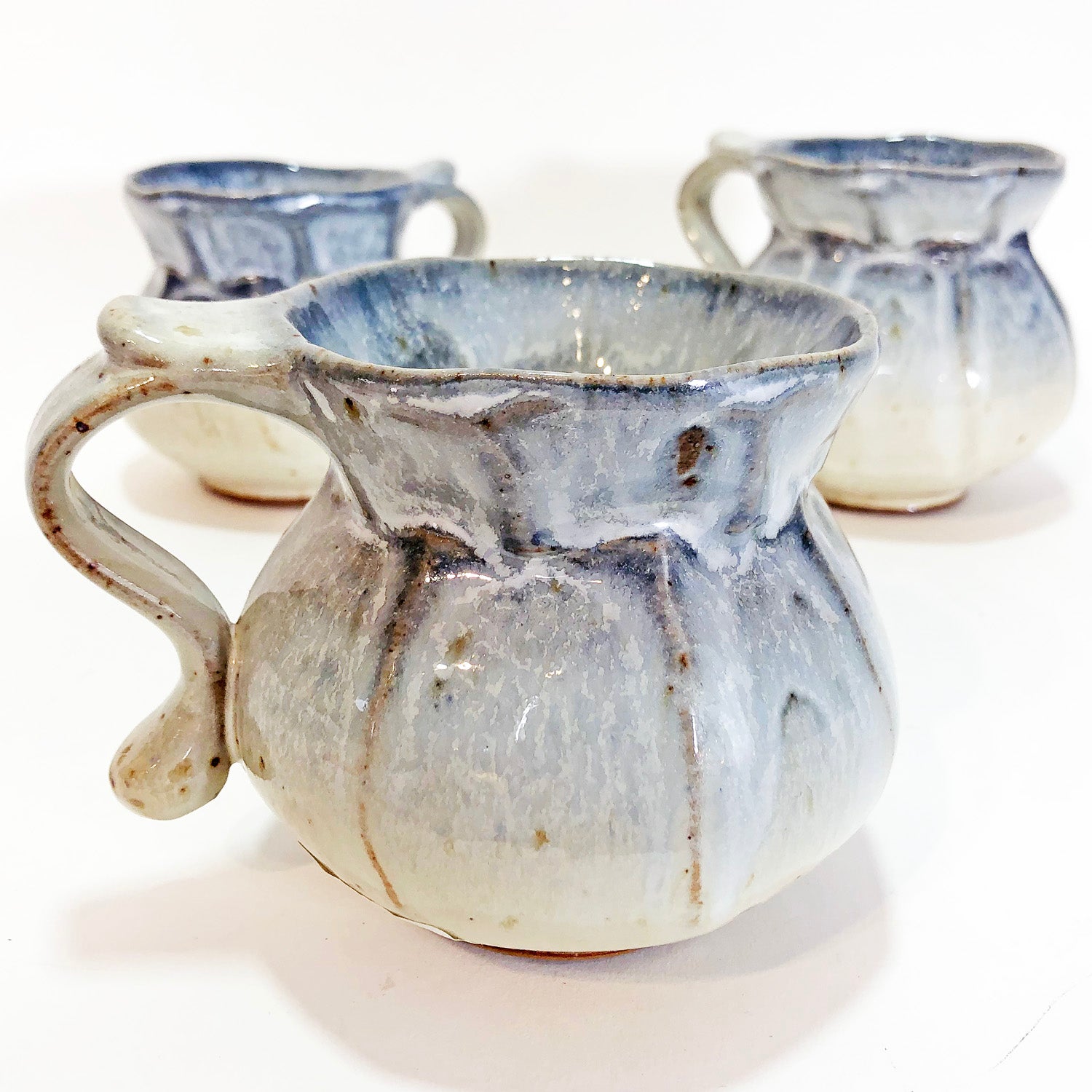Blue Faceted Mug