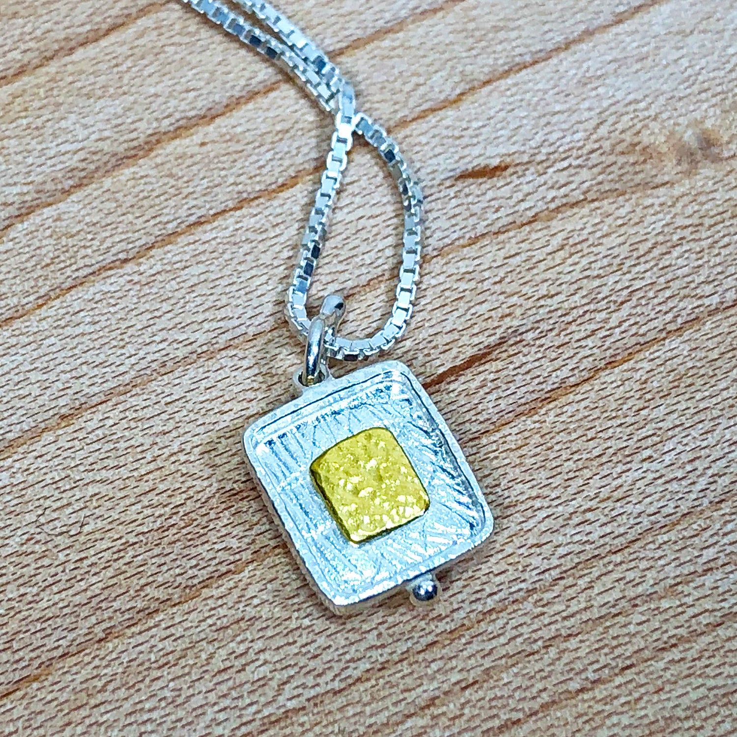 Vermeil & Sterling Square Necklace