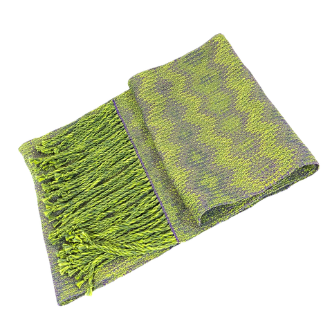Purple&Green Scarf 9X70