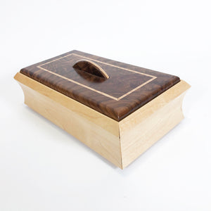 Crown Box Maple w/Walnut Lid