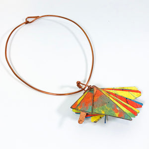 Bright Paper & Copper Necklace