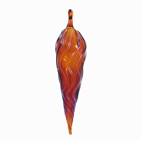 Orange & Lilac Waves Ornament