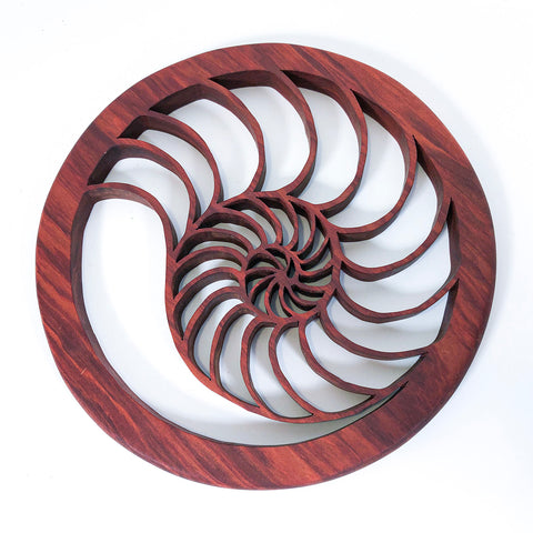 Trivet Chambered Nautilus Red Zebrawood