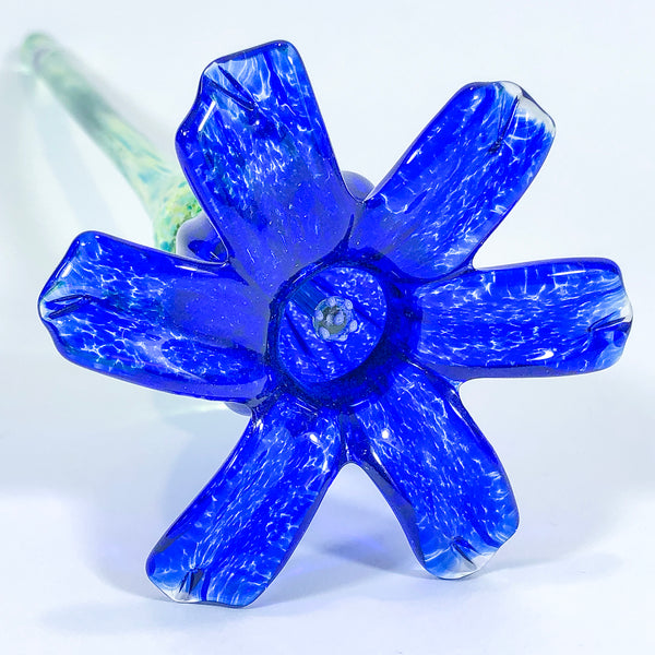 Daisy Cobalt Glass Flower