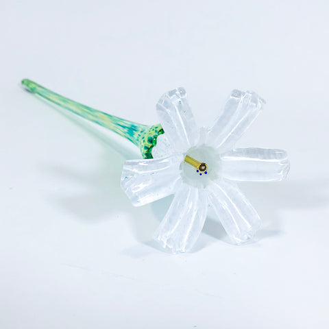 Daisy White Glass Flower