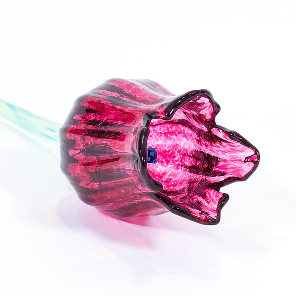 Dark Pink Glass Tulip