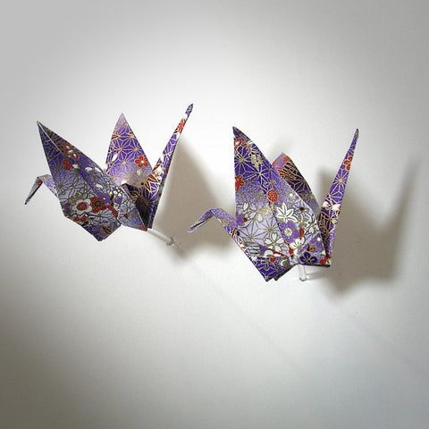Purple Set of 2 Wall Cranes
