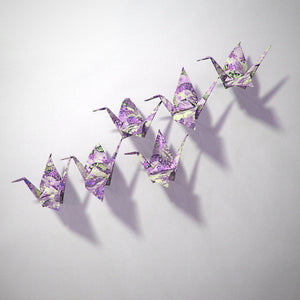 Purple Set of 6 Wall Cranes