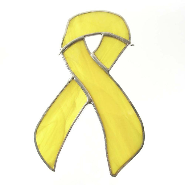 Glass Yellow Ribbon