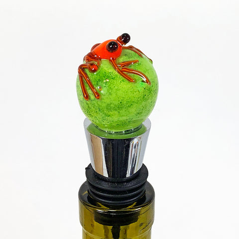 Green Frog Wine Stopper