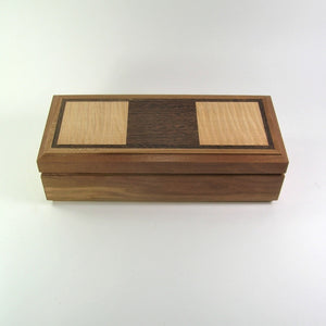 Cherry, Maple & Walnut Hinged Lid Box