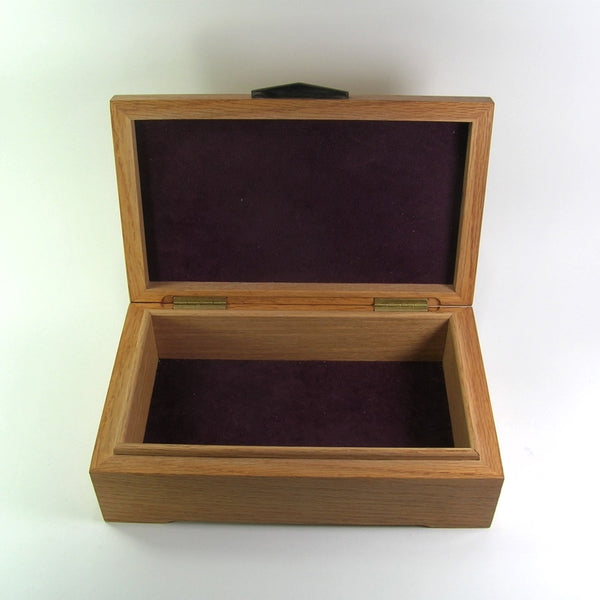 Mission Style Oak Wood Box w/ Pattern