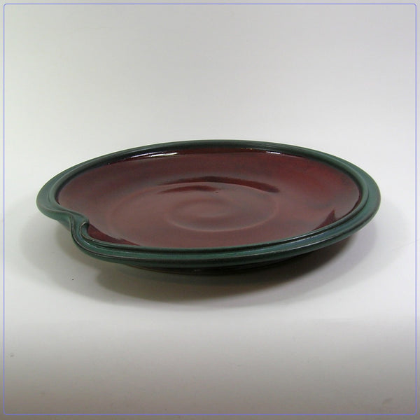 Red and Green Dented Platter