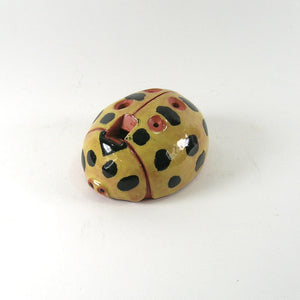 Yellow Spotted Ladybug Clay Flute