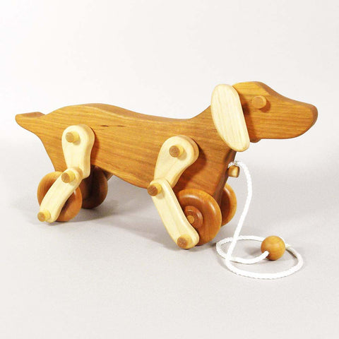 Dog Wooden Pull Toy