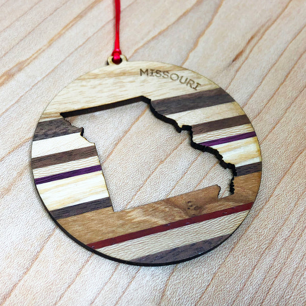 Wooden Missouri Ornament