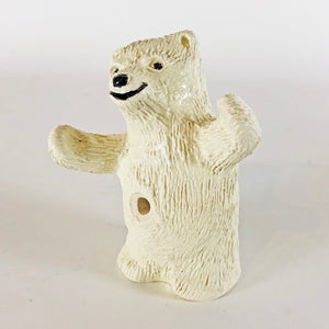Standing Polar Bear Clay Flute