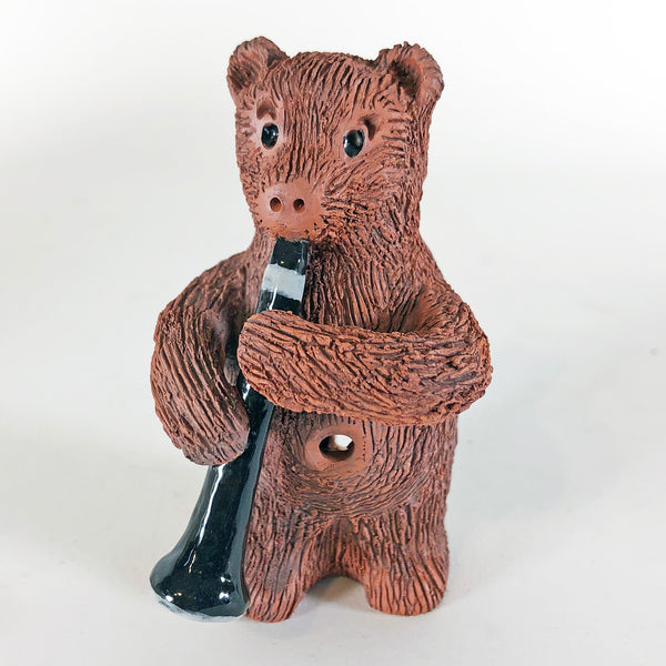 Clarinet Bear Clay Flute