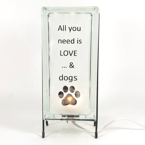 All You Need Is Dogs & Love Tall Lamp