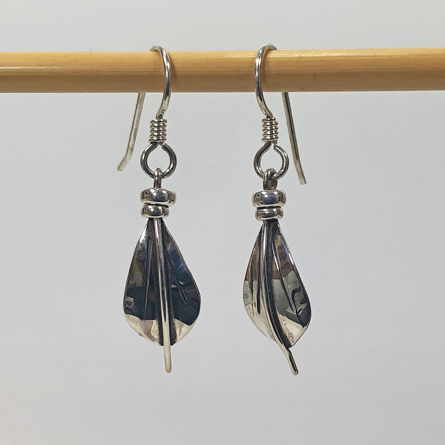 Sterling Silver Leaf Earrings