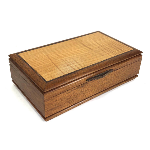 Maple & Oak Hinged Lid Box 5X8"