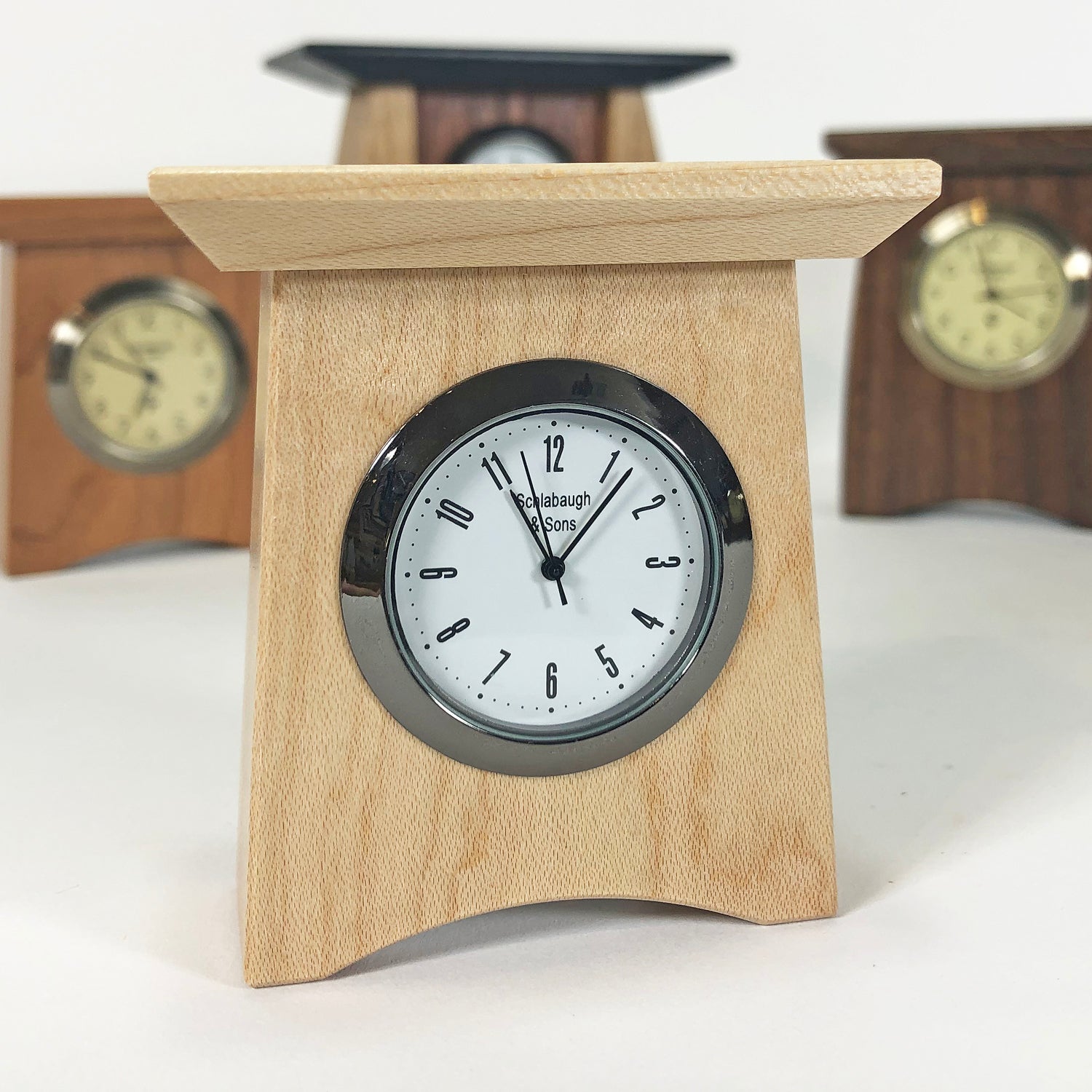 2.75x2.5" Maple Mini Clock