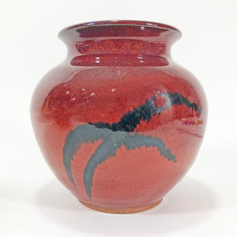 Red & Black Ceramic Vase