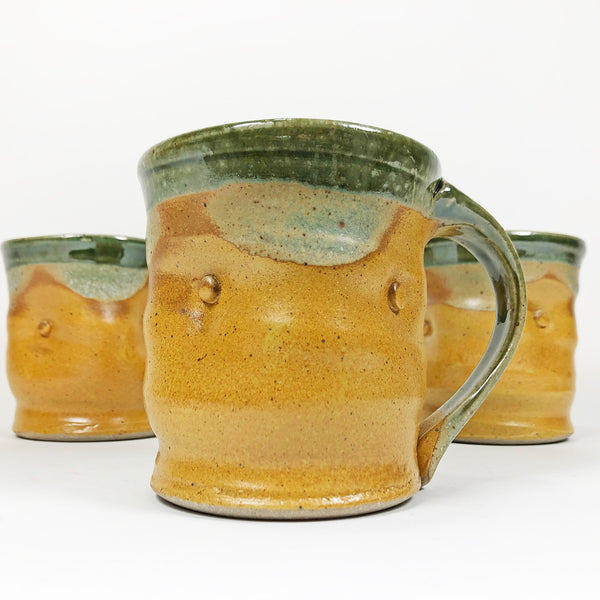 Green & Yellow Large Dent Mug