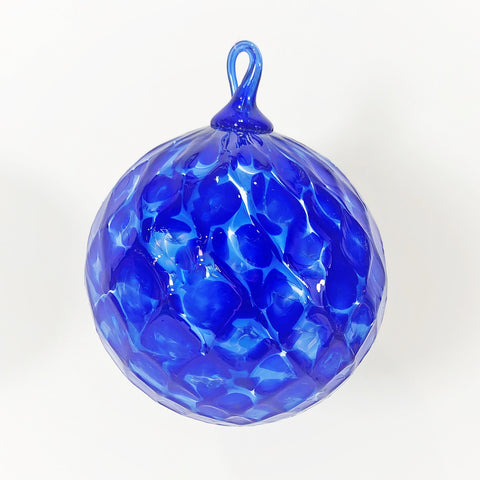 Dark Blue Glass Kugel Ornament