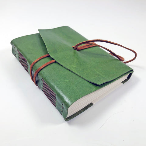Green & Brown Leather Journal