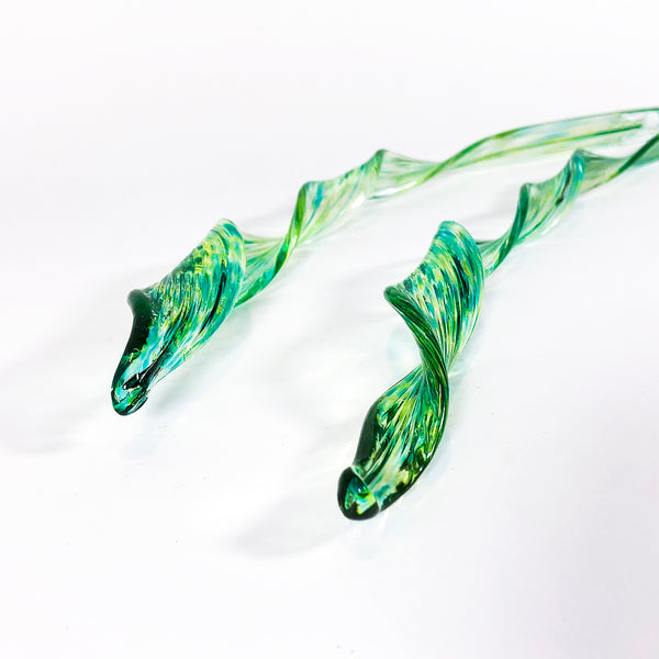 Spiral Glass Leaf