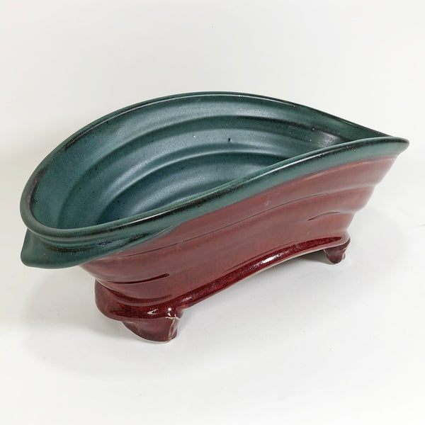 Red and Green Arched Serving Bowl