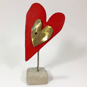 Rock Heart Sculpture