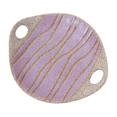 Orchid Sm Plate w/Handles