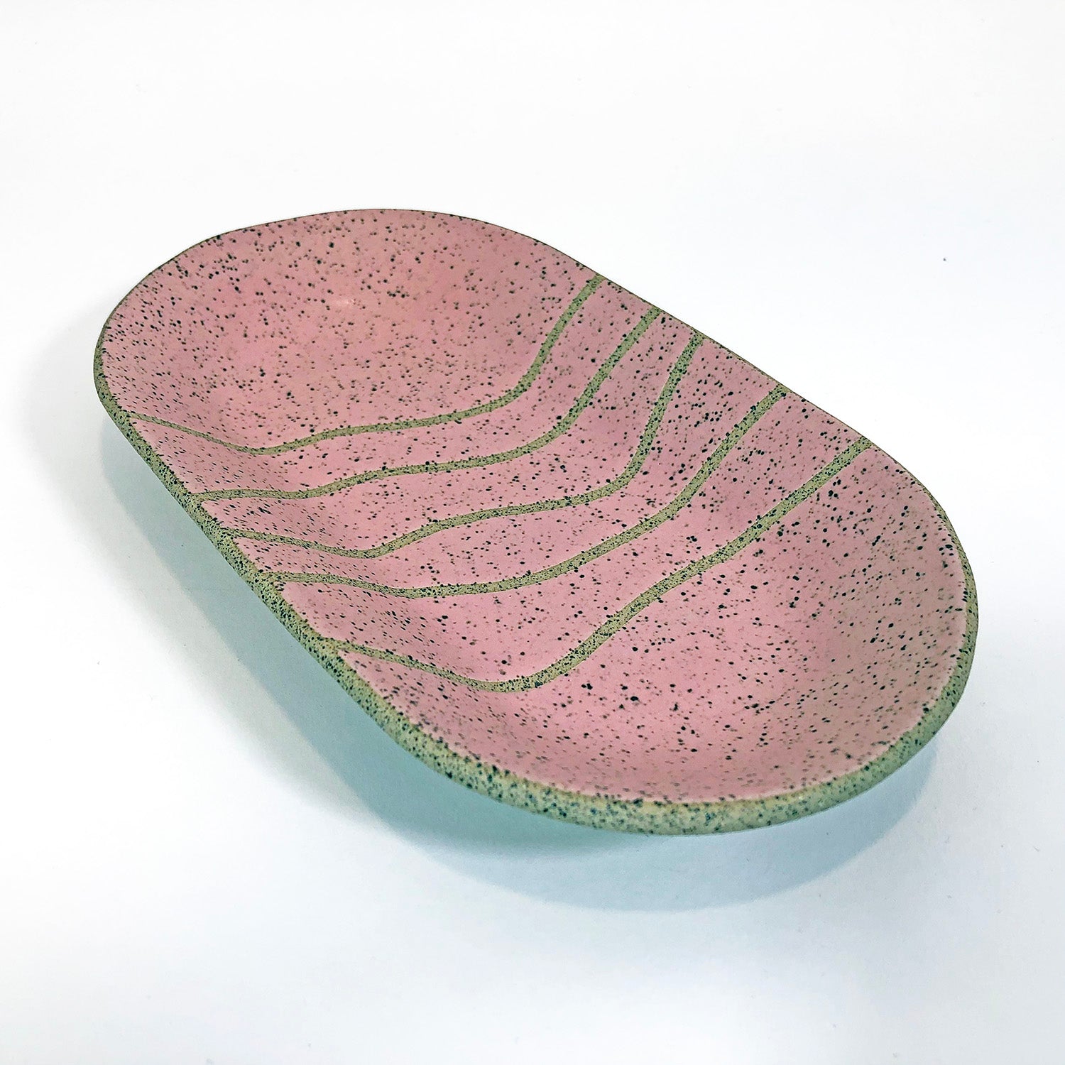 8x4 Inch Pink Oval Tray