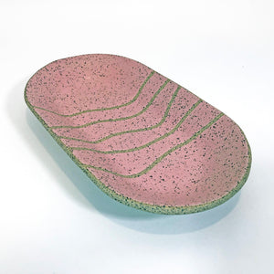 8x4 Inch Pink Oval Tray