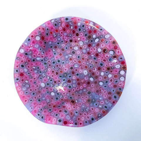 Murrini Plate 5.5" Pink Round