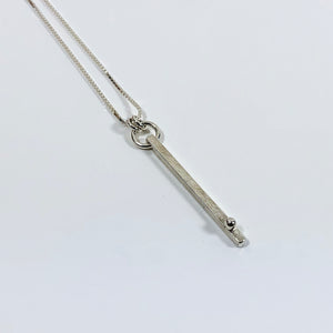 16 Inch Sterling Rod Necklace