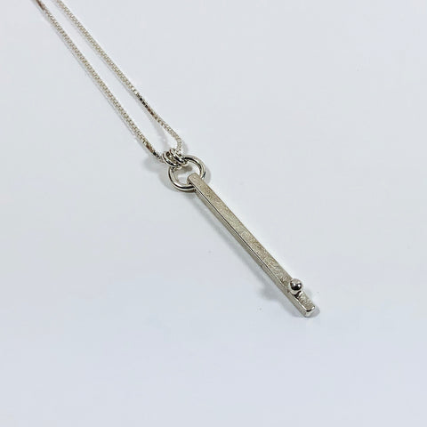 16 Inch Sterling Rod Necklace