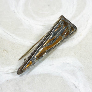 Bronze & Argentium Silver Pin or Brooch