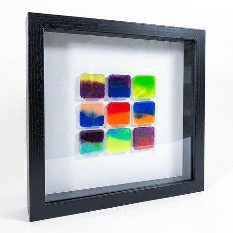 10" X 10" Colorful Resin Cubes Style 1