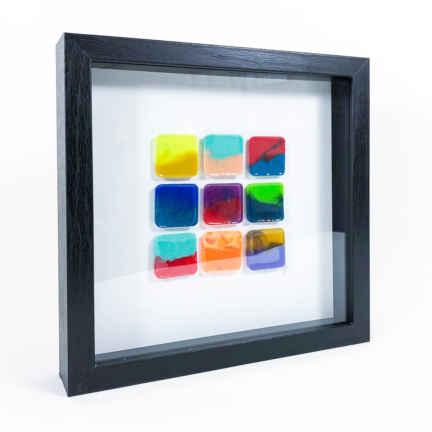 10" X 10" Colorful Resin Cubes Style 3