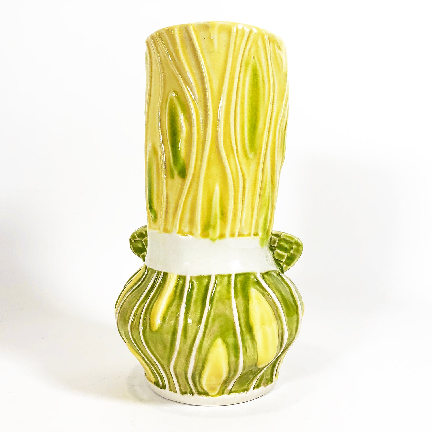 Yellow & Green Vase 8x5 Inches Tall